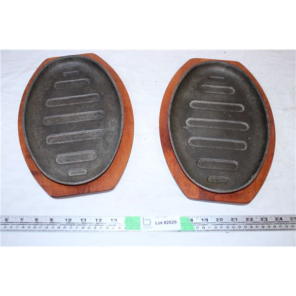 Cast Iron Plates (2) (4 pieces)