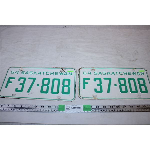 1964 Saskatchewan License Plates (2)