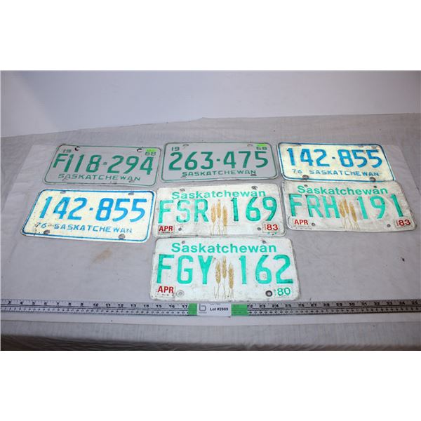 Various Saskatchewan License Plates (7)