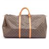 Image 2 : Louis Vuitton Brown Monogram Canvas Leather Keepall 60 cm Duffle Bag Luggage