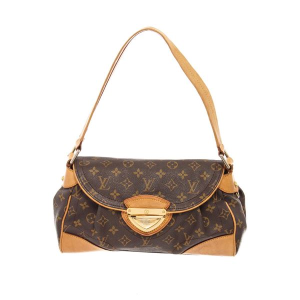 Louis Vuitton Brown Monogram Canvas Leather Beverly MM Shoulder Bag