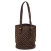 Image 1 : Louis Vuitton Brown Green Mini Lin Canvas Bucket PM Shoulder Bag