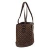 Image 2 : Louis Vuitton Brown Green Mini Lin Canvas Bucket PM Shoulder Bag