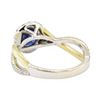 Image 3 : 1.77 ctw Sapphire and Diamond Ring - 18KT White Gold