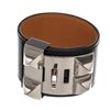 Image 1 : Hermes Black Leather Palladium Plated Collier de Chien CDC Bracelet