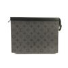 Image 1 : Louis Vuitton Black Monogram Eclipse Canvas Leather Pochette Voyage MM Clutch