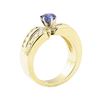 Image 4 : 1.16 ctw Blue Sapphire And Diamond Ring - 14KT Yellow Gold