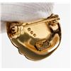 Image 6 : Christian Dior Gold Rhinestone Shell Brooch