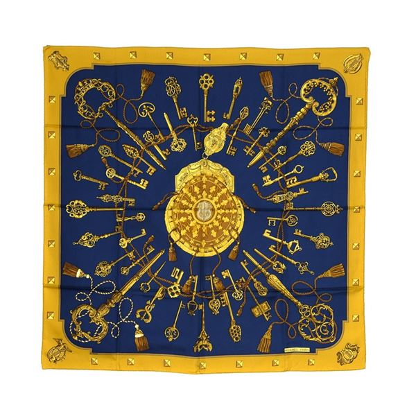 Hermes Multi Les Clefs Silk Scarf
