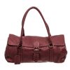 Image 1 : Fendi Wine Red Leather Selleria Shoulder Bag