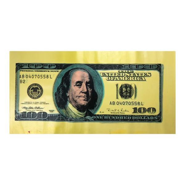 100 Dollar New Ben Bill by Steve Kaufman (1960-2010)