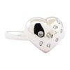 Image 1 : 0.20 ctw Diamond Heart Shaped Ring - 14KT White Gold