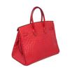 Image 3 : Hermes Red Leather Ostrich GHW Birkin 35cm Satchel Bag
