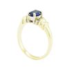 Image 4 : 1.00 ctw Blue Sapphire and Diamond Ring - 14KT Yellow and White Gold