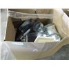 Image 1 : Box of cold air register pieces, elbows, tin