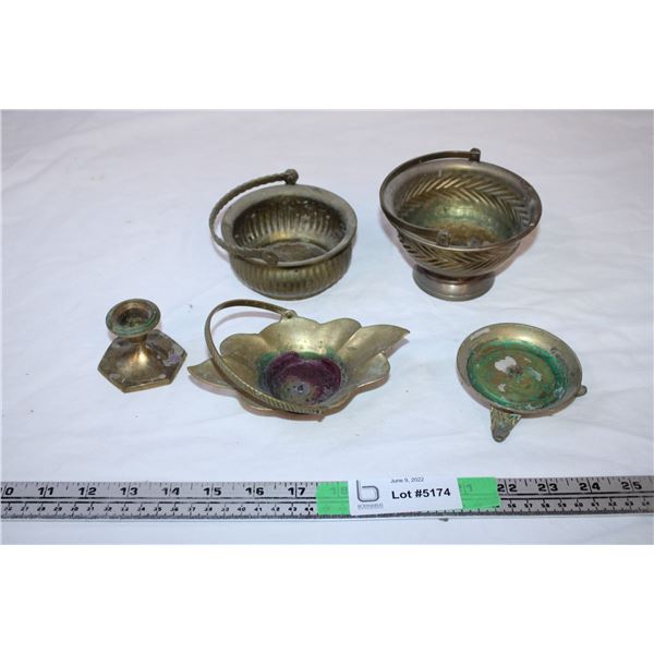 Brass Candle holders (5)