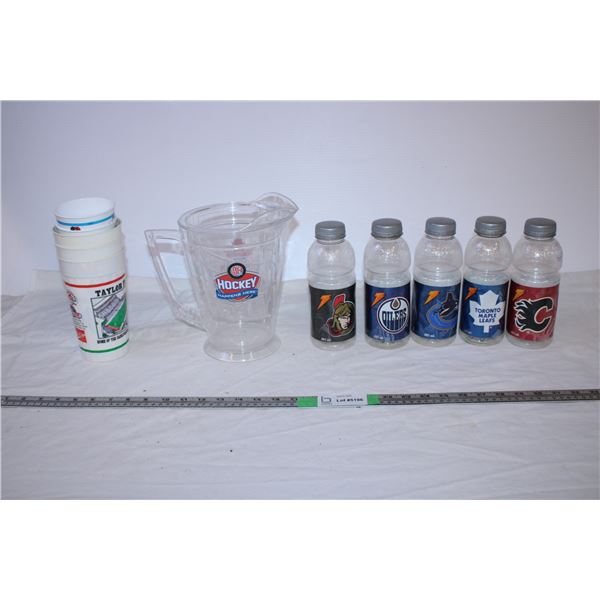 Hockey pitcher,sports cups,hockey gatorade bottles