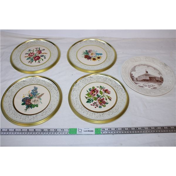 Home Decor Plates (4) Collectible Plate (1)