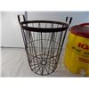 Image 2 : Metal garbage can frame and Igloo 2 gallon water container