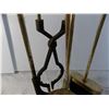 Image 3 : *Metal fire poker set with brush and shovel