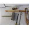Image 4 : Hand crank metal beater . rolling pin wooden mallet