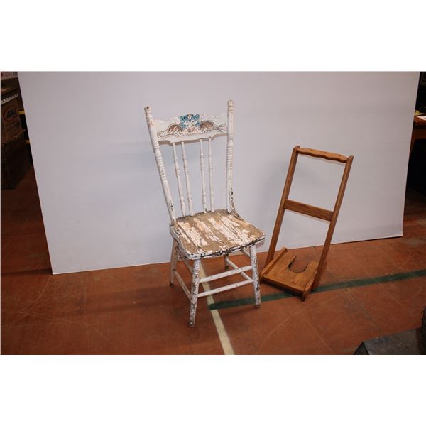 *Vintage chair and display stand