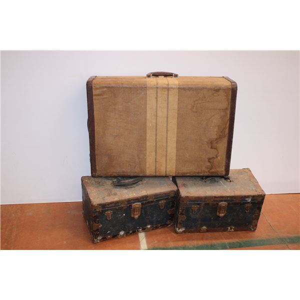 *3 Vintage Suitcases