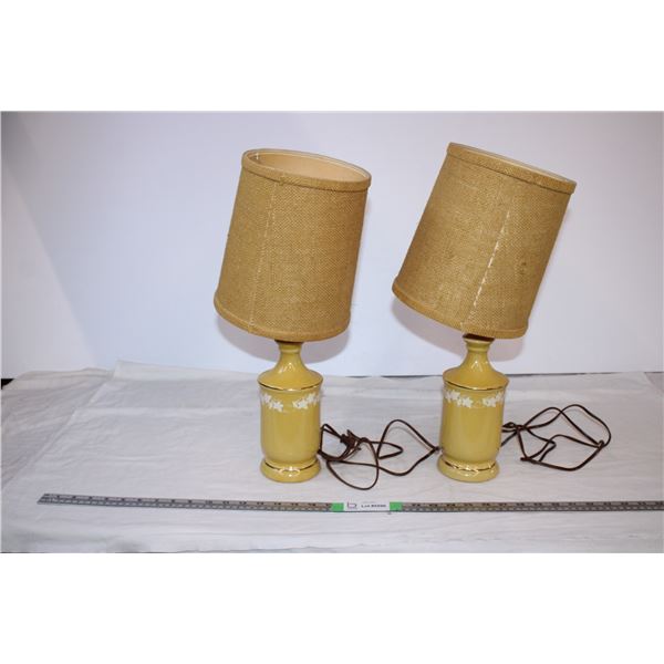 2 Vintage Lamps (both working) 20”T