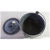 Image 3 : Blue Enamel Cooking Pot with Lid