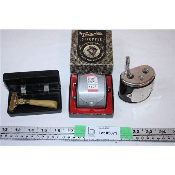 Vintage pencil sharpeners,razor