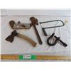 Image 1 : Wrench and fret saw with other assorted tools