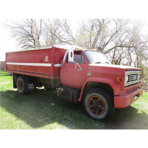 Running (needs new battery) Front left Brake line blown - 3-ton Grain Truck Chevy C60 Cheyenne- 1979