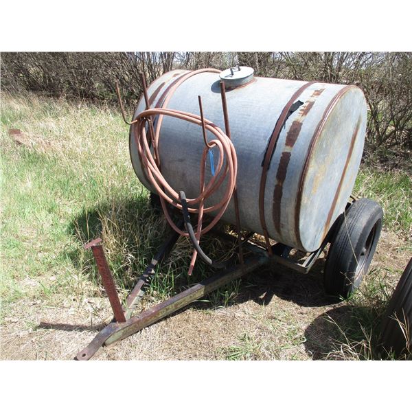 Sprayer tank water 38" round 49" long - on rubber