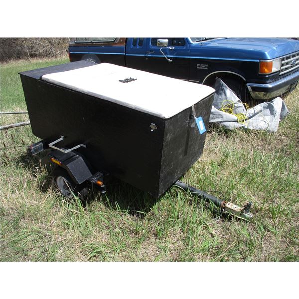 30x60 - 2-wheel trailer with box 25" storage