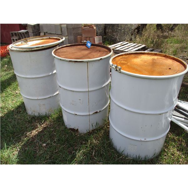 Fire barrels - 3 have lids