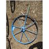 Image 2 : 5X THE BID - Metal spoked wheels - 26" round