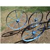 Image 2 : 5X THE BID - Metal spoked wheels - 26" round