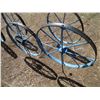 Image 3 : 5X THE BID - Metal spoked wheels - 26" round