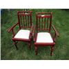 Image 1 : 2X THE BID - Wooden chairs - Red