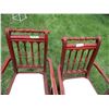 Image 3 : 2X THE BID - Wooden chairs - Red