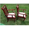 Image 4 : 2X THE BID - Wooden chairs - Red