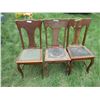 Image 1 : 3 Wooden chairs