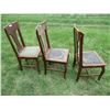 Image 6 : 3 Wooden chairs