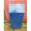 Image 1 : Blue garbage can - 35" tall