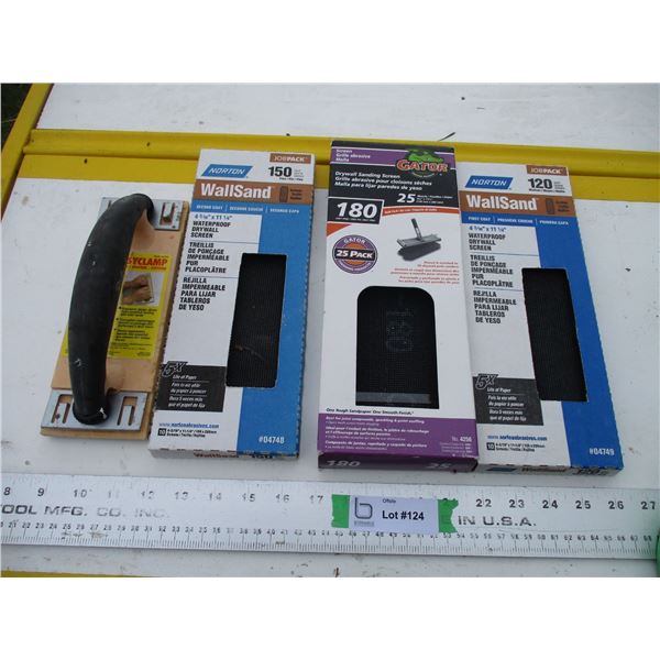 sanding paper with block