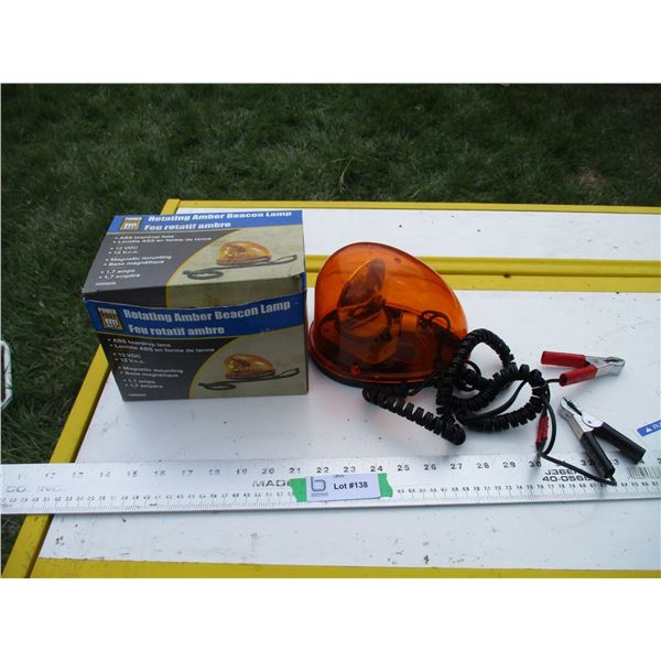 Magnetic Rotating Amber Beacon Light