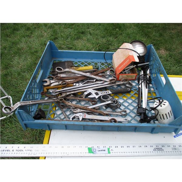 Bread tray with misc wrenches