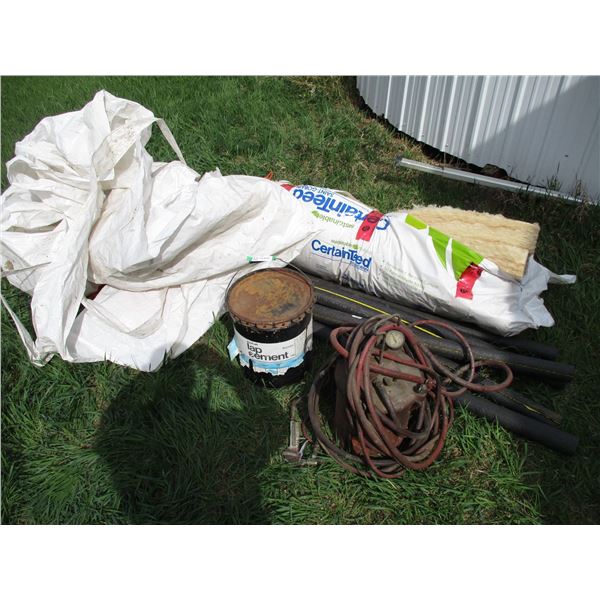 paint sprayer with tarp, insulation R14 BAT
