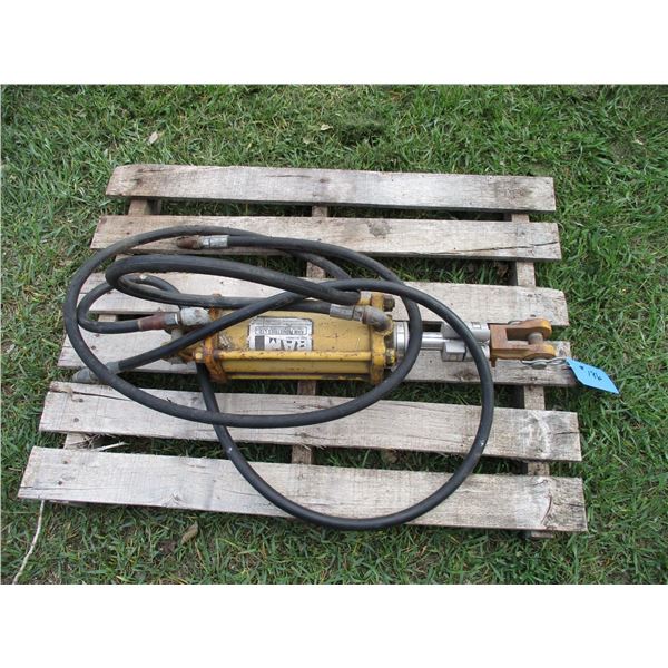 Ram hydraulic - yellow with hose