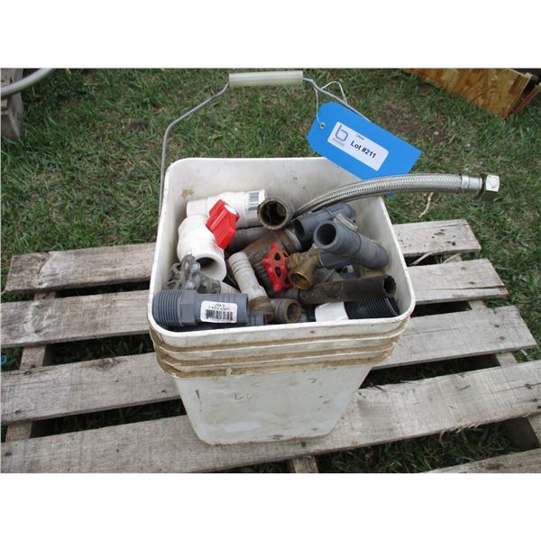 Pail of plumbing - fittings taps